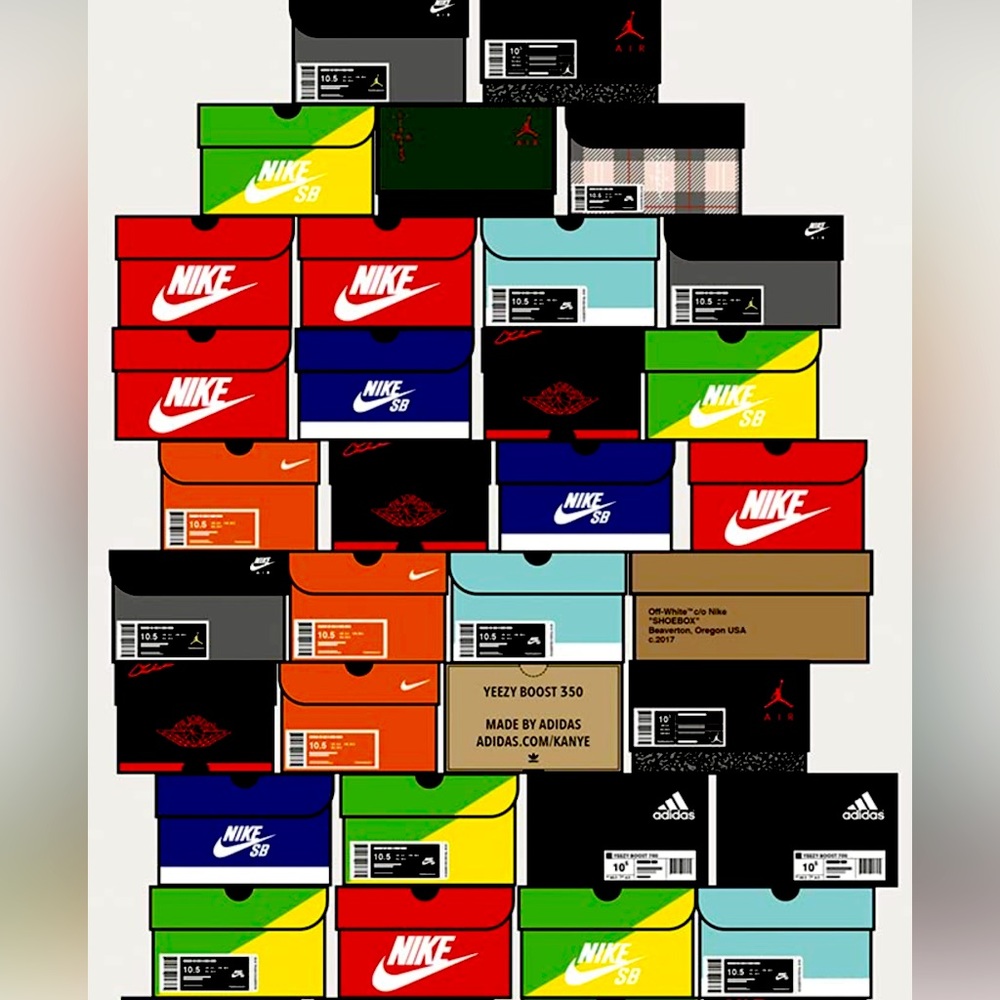 4 pairs of Woman’s sneakers, 3 pairs of men’s